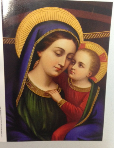 Weihnachtskarte Maria mit dem Kinde